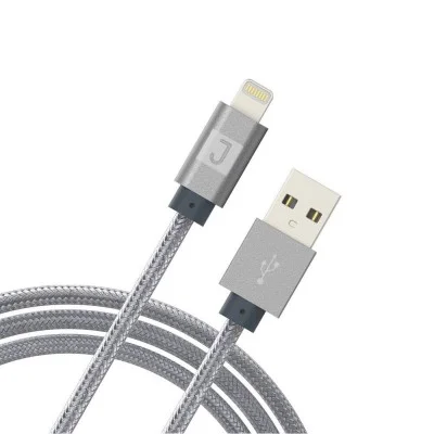 Juku Charge & Sync Lightning  Xl Cable - 3 Meter, Braided, 2.4A, Space Grey Metallic